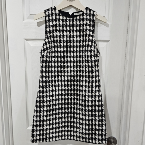 Alice + Olivia Clyde Houndstooth Tweed Sheath Dress - Picture 2 of 8